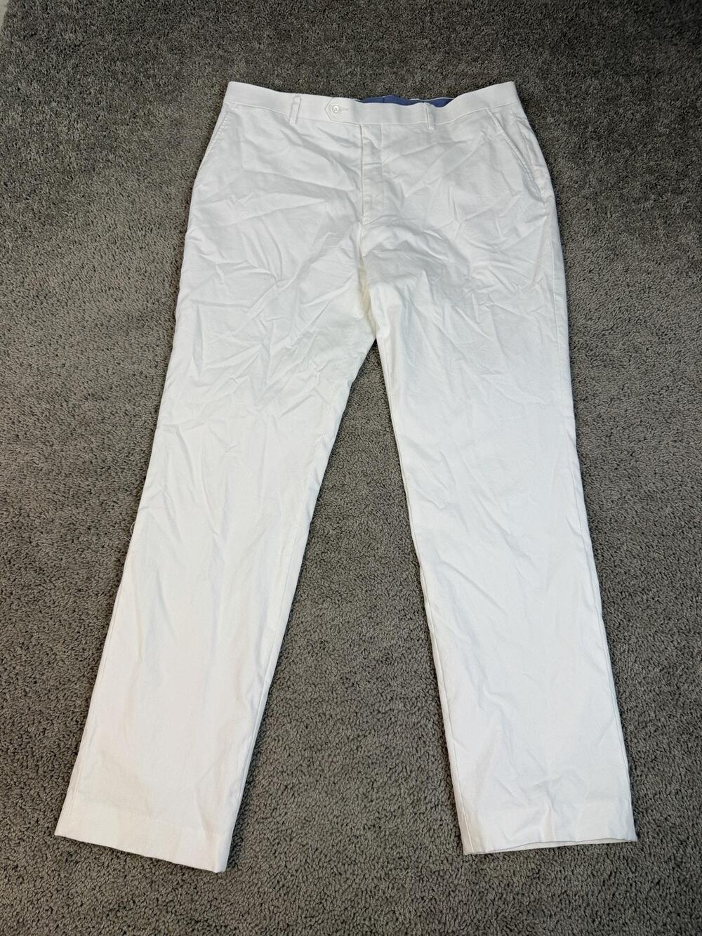 Tommy Hilfiger Pants Mens 38X34 White Stretch Cotton Chino Pockets Casual